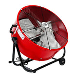 MaxxAir BF24TFRED Tilting Drum Fan, 1 -Phase, 120 V, 4 -Blade, 2 -Speed, 2800, 4000 cfm Air, Red