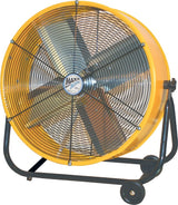MaxxAir BF24TFRED Tilting Drum Fan, 1 -Phase, 120 V, 4 -Blade, 2 -Speed, 2800, 4000 cfm Air, Red