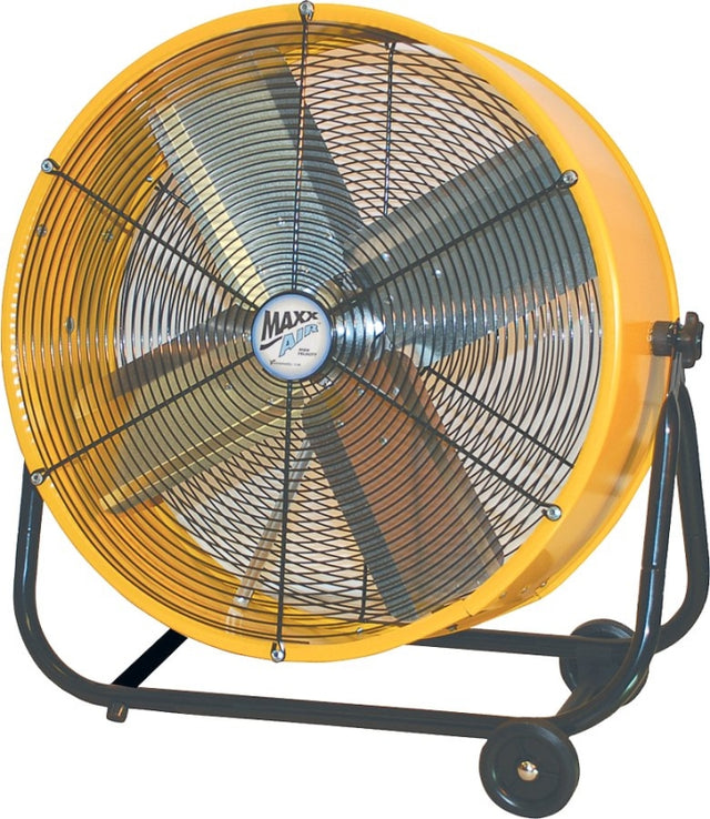 MaxxAir BF24TFRED Tilting Drum Fan, 1 -Phase, 120 V, 4 -Blade, 2 -Speed, 2800, 4000 cfm Air, Red