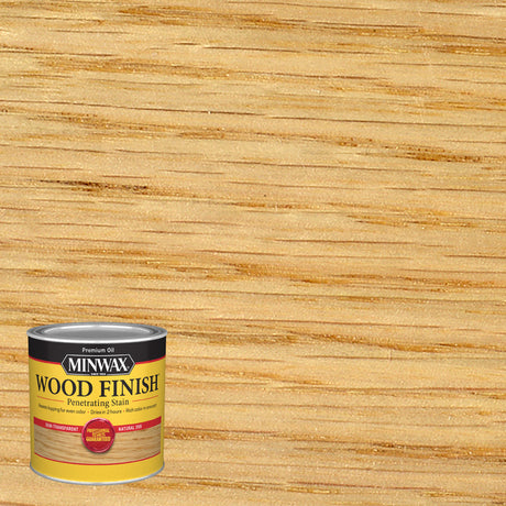 Minwax Wood Finish Semi-Transparent Natural Oil-Based Penetrating Wood Stain 1/2 pt, Pack of 4