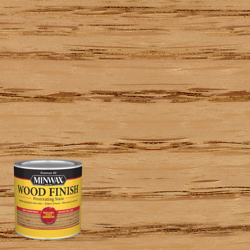 Minwax Wood Finish Semi-Transparent Golden Oak Oil-Based Penetrating Wood Stain 1/2 pt, Pack of 4