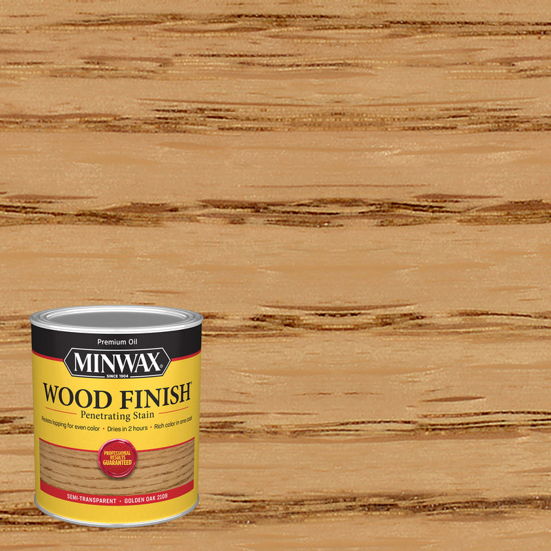 Minwax Wood Finish Semi-Transparent Golden Oak Oil-Based Penetrating Wood Stain 1 qt, Pack of 4