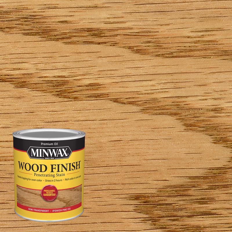 Minwax Wood Finish Semi-Transparent Ipswich Pine Oil-Based Penetrating Wood Stain 1 qt, Pack of 4