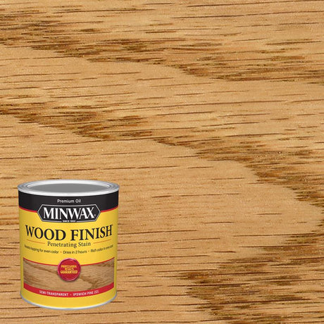 Minwax Wood Finish Semi-Transparent Ipswich Pine Oil-Based Penetrating Wood Stain 1 qt, Pack of 4