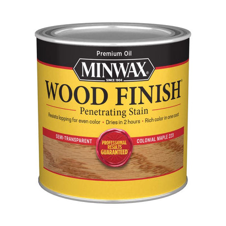 Minwax Wood Finish Semi-Transparent Colonial Maple Oil-Based Penetrating Wood Stain 1/2 pt, Pack of 4