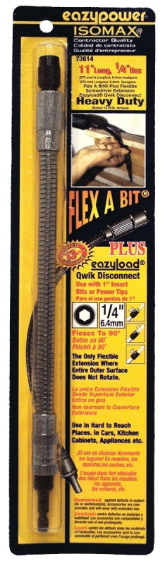 Eazypower ISOMAX Flex A Bit 73614 Bit Holder, 1/4 in Drive, Hex Drive