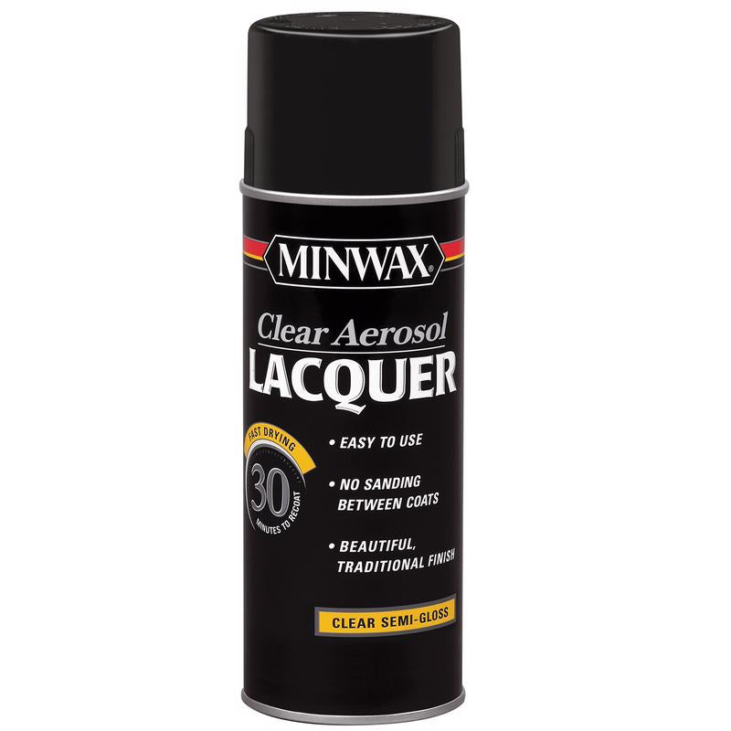 Minwax Semi-Gloss Clear Oil-Based Lacquer 12 oz, Pack of 6