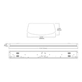 Metalux NWS Selectable Wrap Series 4NWS3C3MS-UNV Linear Wrap Light, 120/277 V, 38.8 W, LED Lamp, 4216 Lumens