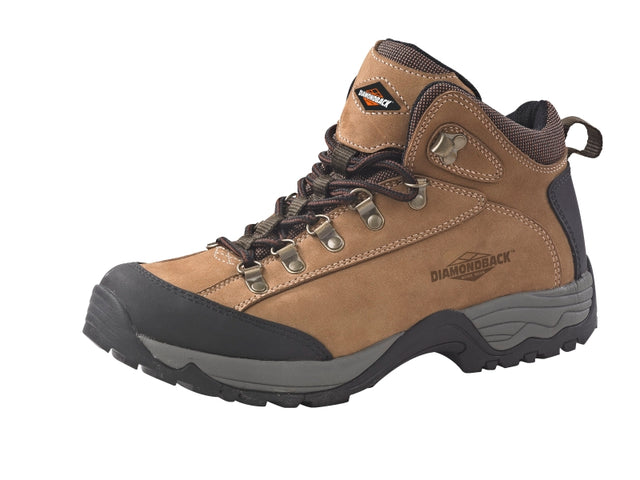 Diamondback HIKER-1-8 Soft-Sided Work Boots, 8, Tan, Leather Upper