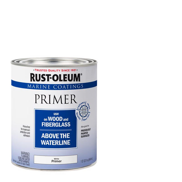 Rust-Oleum Marine Coatings  Wood & Fiberglass White Primer 1 qt