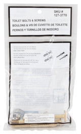 ProSource PMB-482-3L Bolt Screw Set, Steel, Brass, For: Use to Attach Toilet to Flange