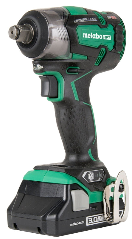 Metabo HPT WR18DBDL2M Impact Wrench Kit, Tool Only, 18 V, 3 Ah, 1/2 in Drive, Square Drive, 3600 bpm IPM, 2700 rpm Speed