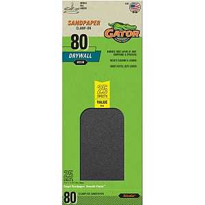 Gator 3310 Sanding Sheet, 11 in L, 4-3/8 in W, 80 Grit, Coarse, Silicone Carbide Abrasive