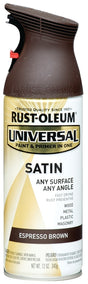 Rust-Oleum 247570 All-Surface Enamel Spray Paint, Satin, Espresso Brown, 12 oz Can