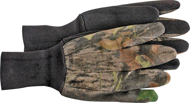 BOSS 4203MOL Protective Gloves, L, Knit Wrist Cuff, Cotton/Polyester, Camouflage/Mossy Oak