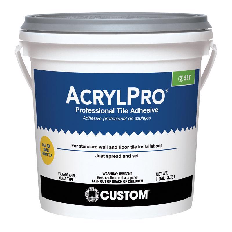 Custom Building Products AcrylPro Ceramic Tile Adhesive 1 gal, Pack of 2