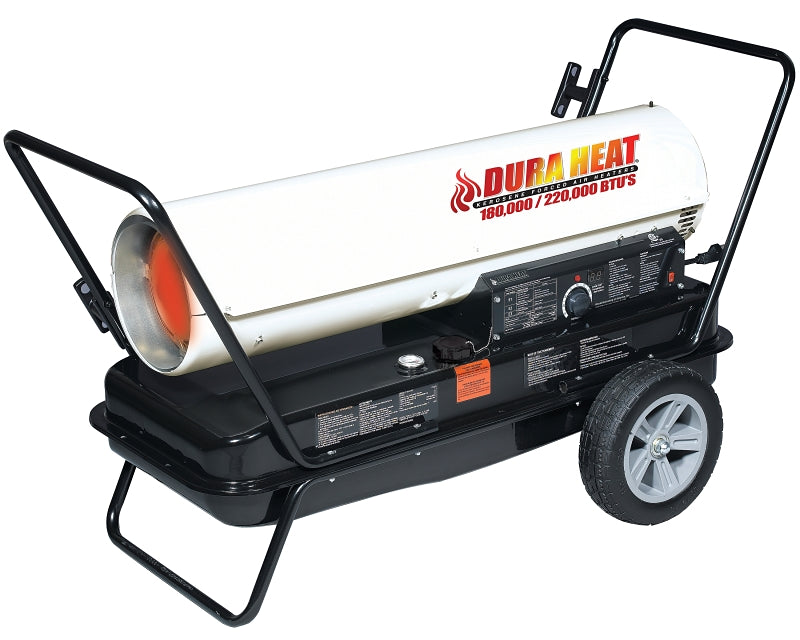 Reddy Heater Kerosene Forced Air Heater, 13 gal Fuel Tank, Kerosene/Diesel, 180000/220000 Btu, Red
