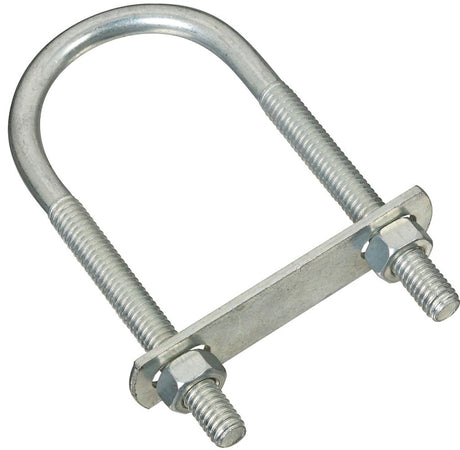 National Hardware N222-158 U-Bolt, 4-1/4 in L Inside, 1-3/4 in W Inside, 5/16-18 Thread, 2-1/4 in L Thread, Steel, Zinc, Pack of 5