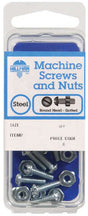 HILLMAN No. 6-32 in. X 1/2 in. L Slotted Round Head Zinc-Plated Steel Machine Screws 10 pk, Pack of 10