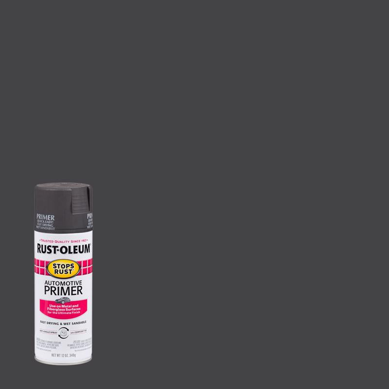 Rust-Oleum Stops Rust Dark Gray Flat Oil-Based Alkyd Spray Primer 12 oz, Pack of 6