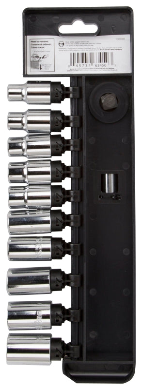 Vulcan 11PC-4M Socket Set, Chrome Vanadium Steel, Chrome