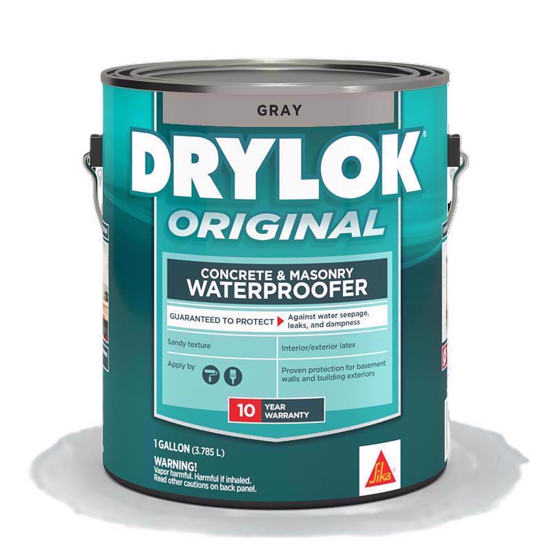 Drylok Flat Gray Latex Masonry Waterproof Sealer 1 gal, Pack of 2