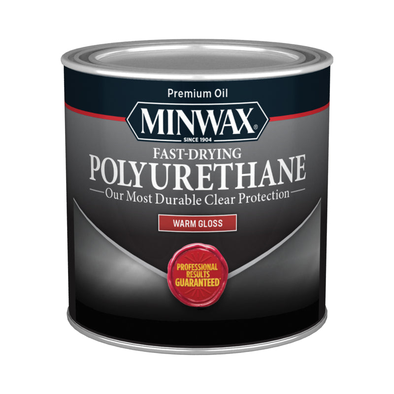 Minwax Gloss Clear Oil-Based Fast-Drying Polyurethane 0.5 pt, Pack of 4