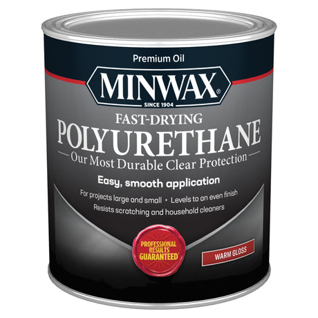 Minwax Gloss Clear Oil-Based Fast-Drying Polyurethane 1 qt, Pack of 4