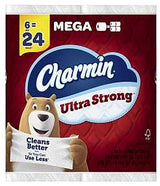 Charmin Ultra Strong 04176 Bathroom Tissue, 2-Ply, Paper, 6 PK, Pack of 4