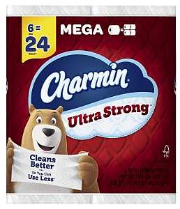 Charmin Ultra Strong 04176 Bathroom Tissue, 2-Ply, Paper, 6 PK, Pack of 4