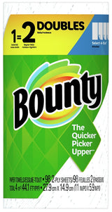 Bounty 66539 Double Roll Paper Towel, 2-Ply, White, 1 PK, Pack of 24