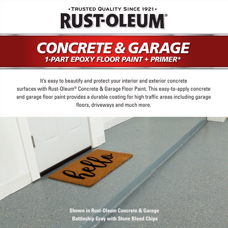 Rust-Oleum Satin Tint Base Acrylic Concrete & Garage Floor Paint 1 gal, Pack of 2