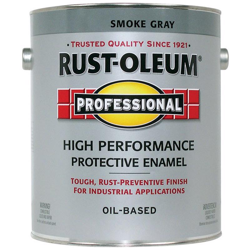 RUST-OLEUM PROFESSIONAL 242255 Protective Enamel, Gloss, Smoke Gray, 1 gal Can, Pack of 2