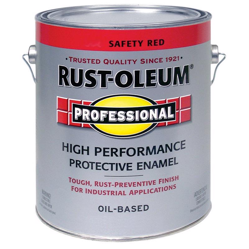 RUST-OLEUM PROFESSIONAL 242257 Enamel, Gloss, Safety Red, 1 gal Can, Pack of 2