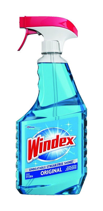 Windex Original No Scent Glass Cleaner 23 oz Liquid, Pack of 8