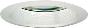 Halo 30WAT Baffle Trim, 6 in Dia, 5 in OAH, Metal Body, White, For: H7ICT, H7ICAT, H7RICT and H7ICATNB Series Housing