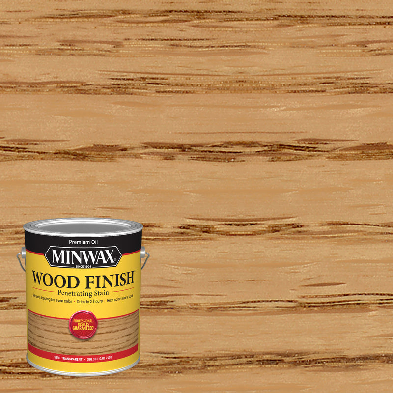 Minwax Wood Finish Semi-Transparent Golden Oak Oil-Based Penetrating Wood Stain 1 gal, Pack of 2