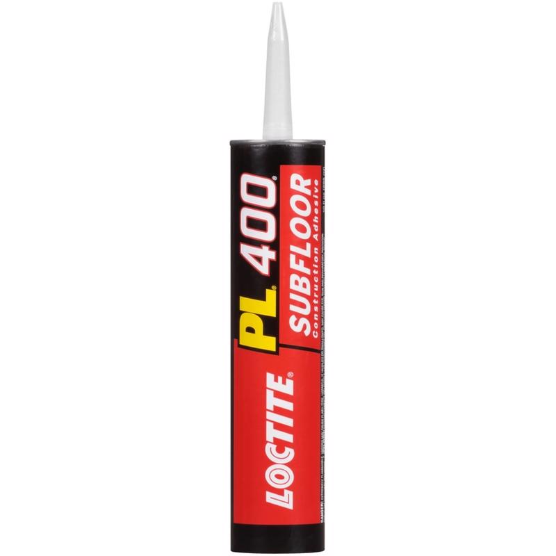 Loctite PL 400 Subfloor Adhesive Synthetic Latex Subfloor Construction Adhesive 10 oz, Pack of 12