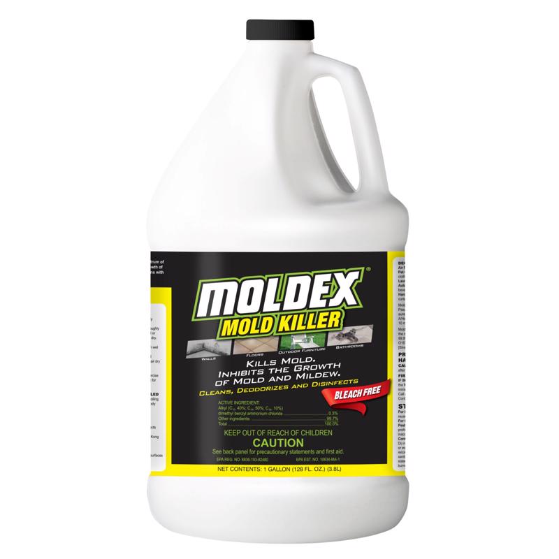 Moldex Mold Killer No Scent Disinfectant Deodorizer and Cleaner 1 gal, Pack of 4