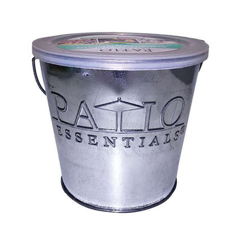 Patio Essentials Galvanized Citronella Candle For Mosquitoes/Other Flying Insects 17 oz, Pack of 6