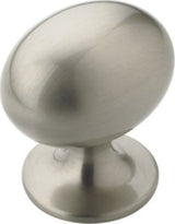 Amerock BP53018G10 Cabinet Knob, 1-3/8 in Projection, Traditional, 1-3/8 in, Zinc, Satin Nickel