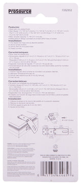 ProSource LR-136-BC3L-PS Safety Hasp, 3-1/2 in L, Steel, Zinc, 7/16 in Dia Shackle, Fixed Staple