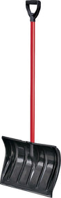 True Temper 1673300 Snow Shovel, 16 in W Blade, 14 in L Blade, Combo Blade, Polyethylene Blade, Steel Handle, Black