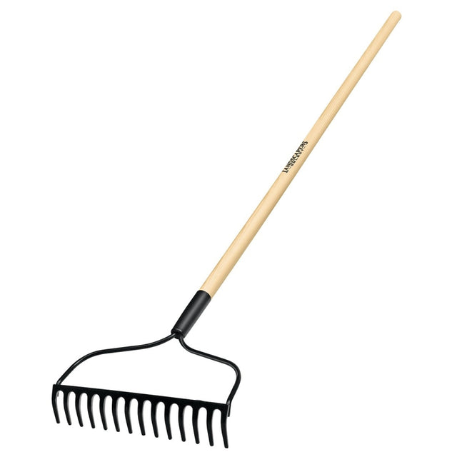 Landscapers Select 34584 R14AL Bow Rake, 13-1/2 in W Head, 14-Tine, Steel Tine, 48 in L Handle, Pack of 6