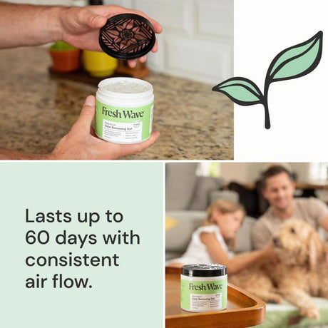 Fresh Wave Natural Scent Odor Removing Gel 15 oz Gel, Pack of 6