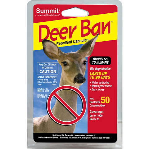 Summit Chemical Deer Ban Animal Repellent Capsule For Deer 50 ct