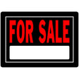 HILLMAN English Black For Sale Sign 10 in. H X 14 in. W, Pack of 6
