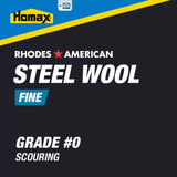 Rhodes American 0 Grade Fine Steel Wool Pad 12 pk, Pack of 6