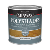 Minwax PolyShades Semi-Transparent Gloss Honey Pine Oil-Based Stain/Polyurethane Finish 1/2 pt, Pack of 4