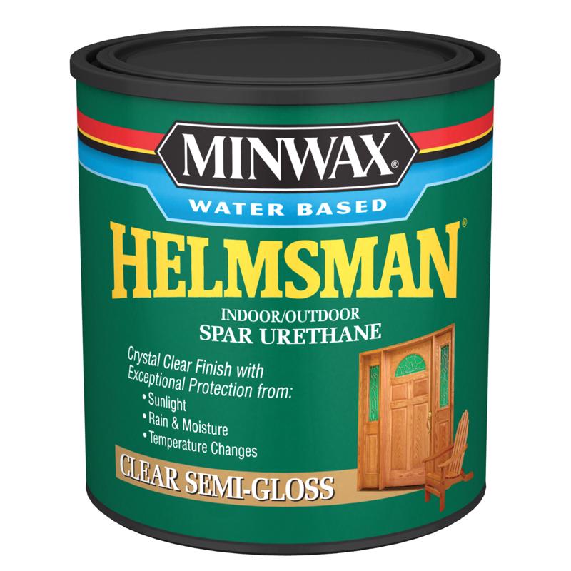 Minwax Helmsman Semi-Gloss Clear Water-Based Spar Urethane 1 qt